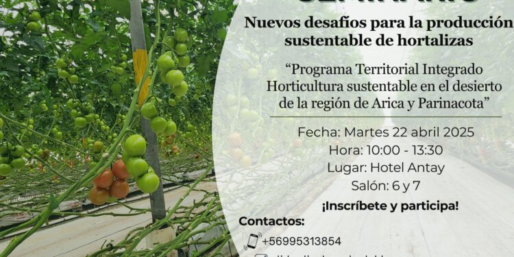 Invitan a Seminario de “Nuevos Desafíos para la Producción Sustentable de Hortalizas»