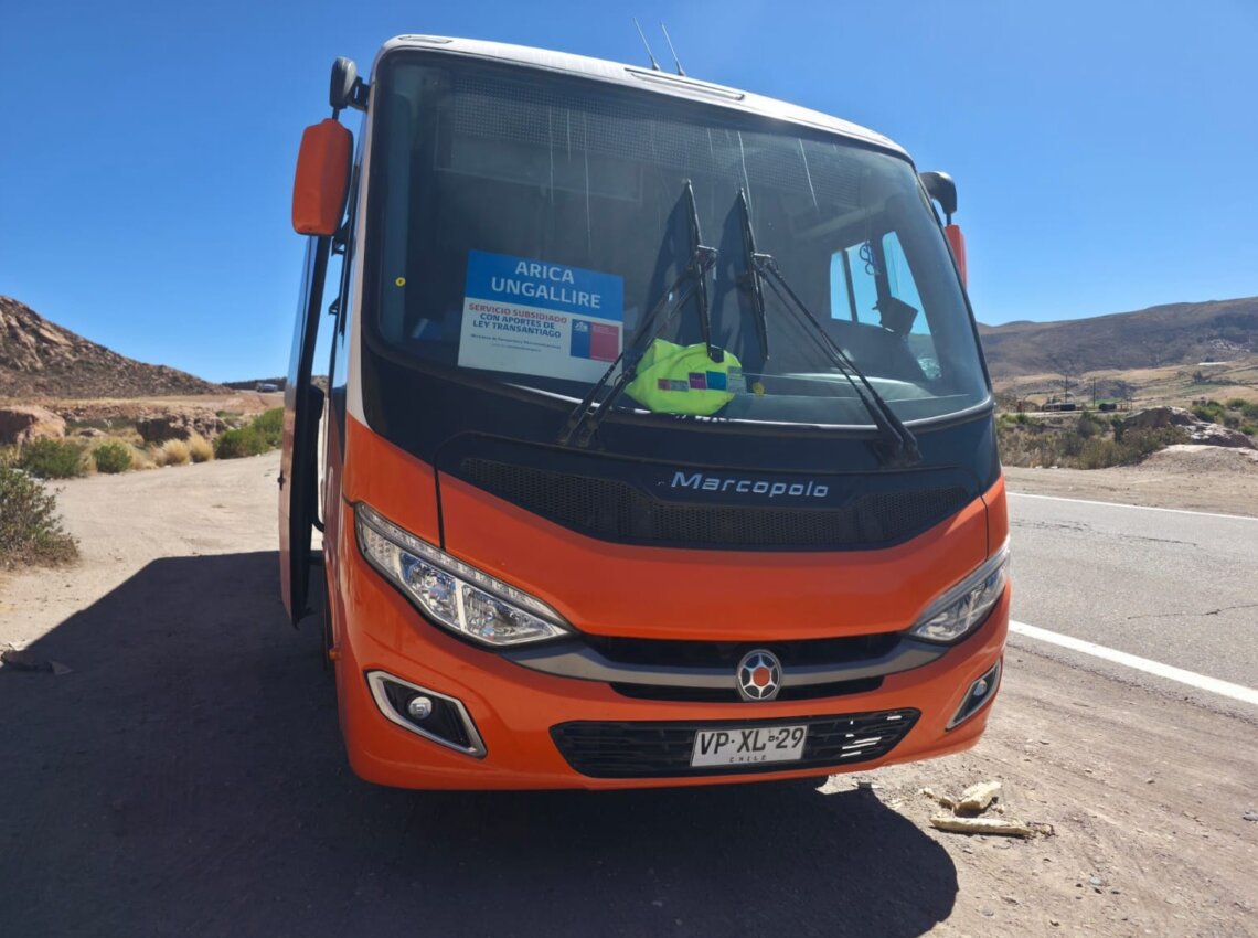 MTT ACTIVA NUEVO TRAMO SUBSIDIADO PARA UNIR ARICA CON UNGALLIRE REFORZANDO LA CONECTIVIDAD DEL ALTIPLANO DE PUTRE